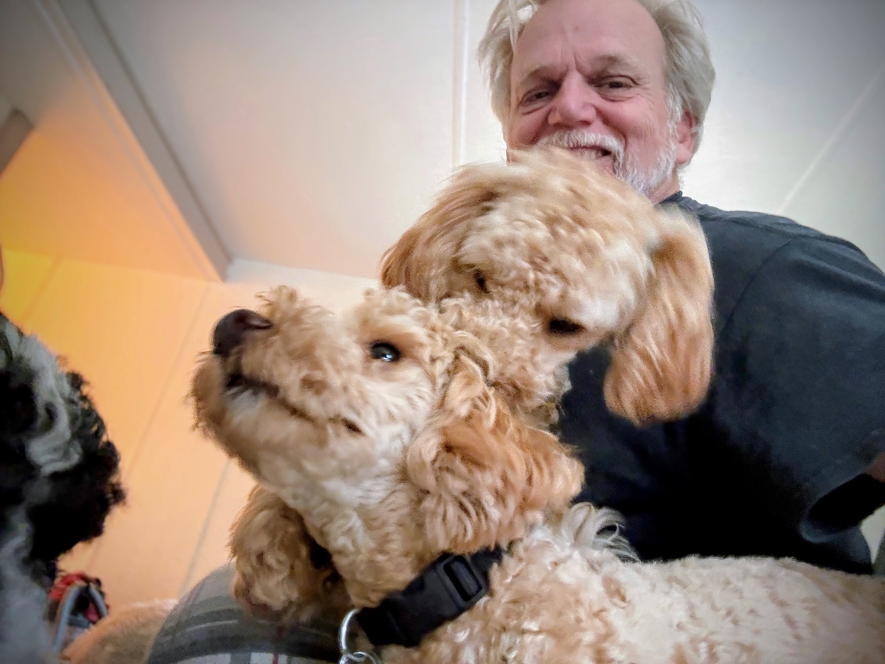 Frank with service dog